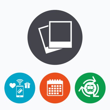 Fotoğraf çerçeveleri şablon simgesi.  