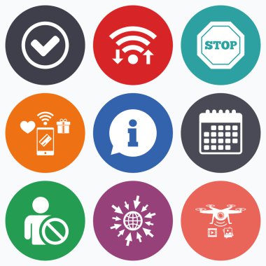 bilgi simgeleri. Dur yasağı sembolü.