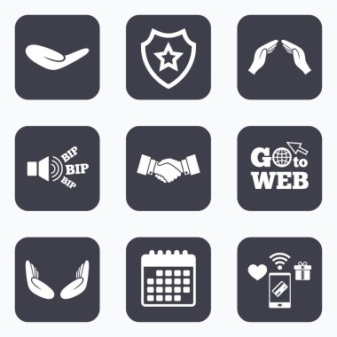 el simgeler. el sıkışma ve sigorta sembolleri.