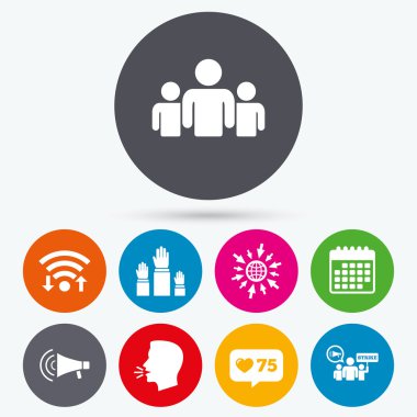 Bir grup insan strike. 