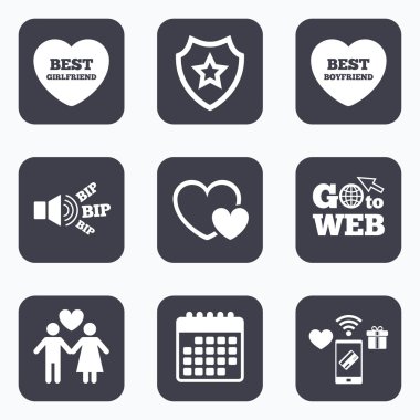 Sevgililer günü aşk simgeler.  