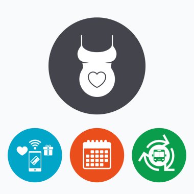 Hamile kadın gömlek işareti  