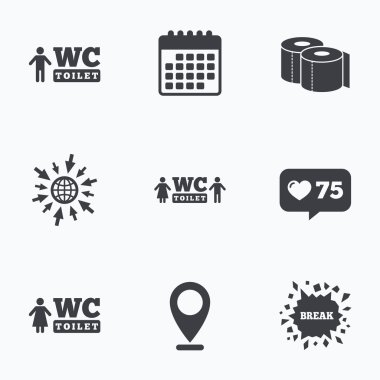 tuvalet kağıdı simgeler.  