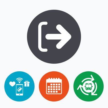 Oturum kapatma işareti simgesi.  