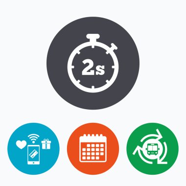 Zamanlayıcı 2s işareti simgesi. 