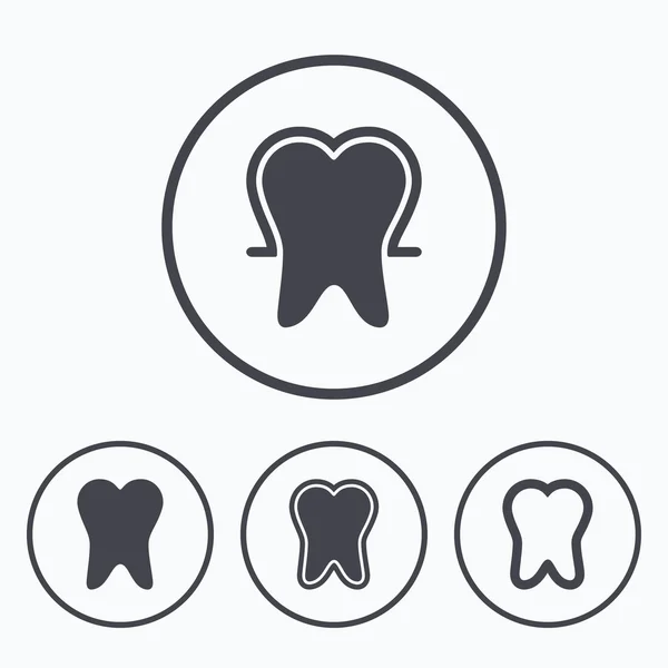 Tooth enamel protection icons. — Stock Vector