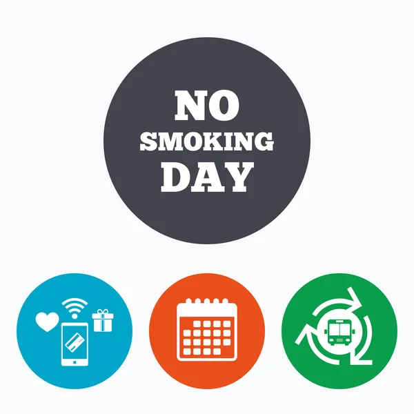 Signo de día no fumar — Vector de stock