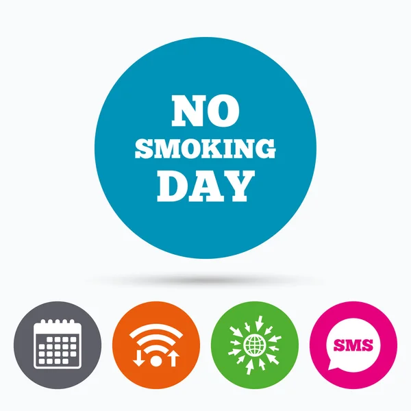 Non fumeur jour signe — Image vectorielle