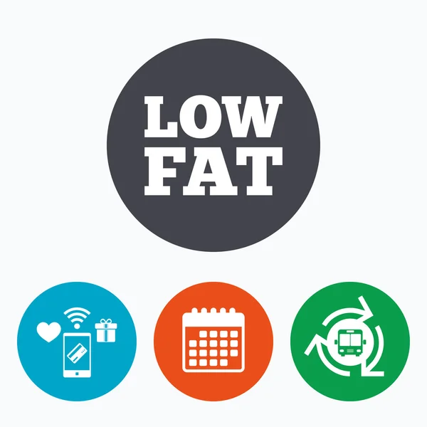 Low fat sign icon. — Stock Vector