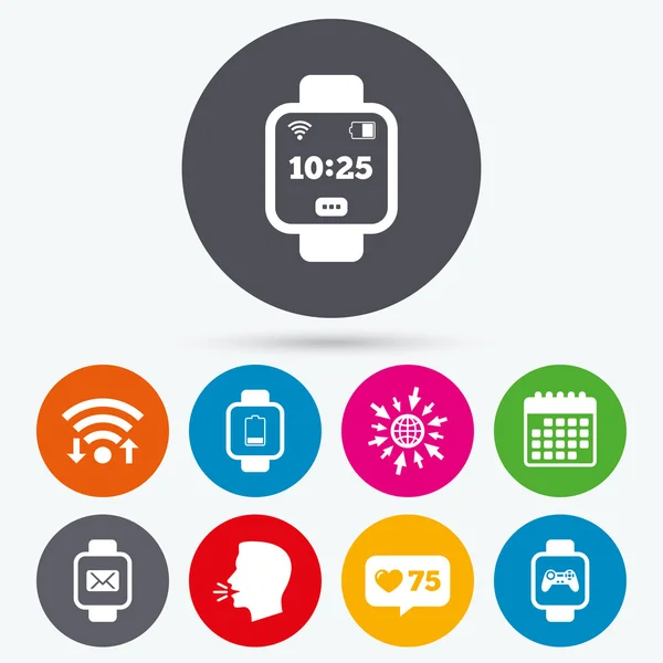 Smart watch icons. — Stock Vector