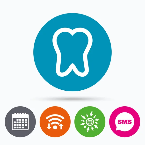 Tooth sign icon. — Stock Vector