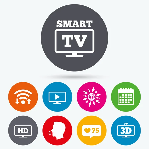 Smart TV mode icon. — Stock Vector