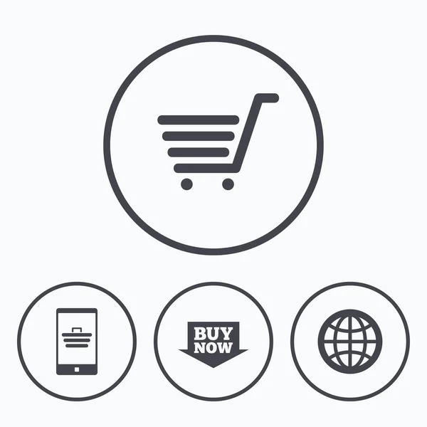 Icone dello shopping online. — Vettoriale Stock