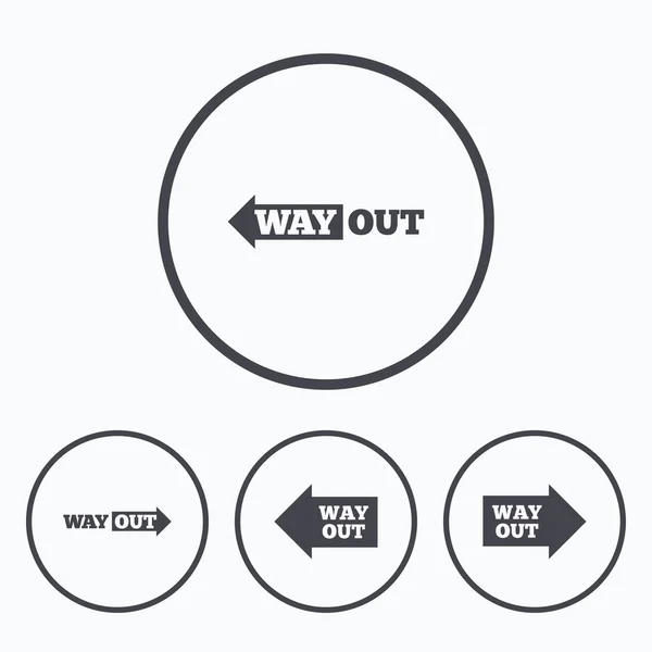 Way out icons. — Stock Vector