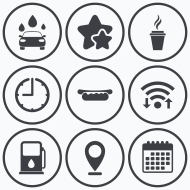 benzin veya gaz istasyonu simgeler Hizmetleri. 