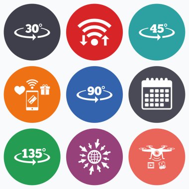 Açısal derece simgeleri. 