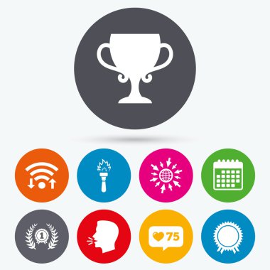 Birincilik Ödülü Kupası simgeler. 