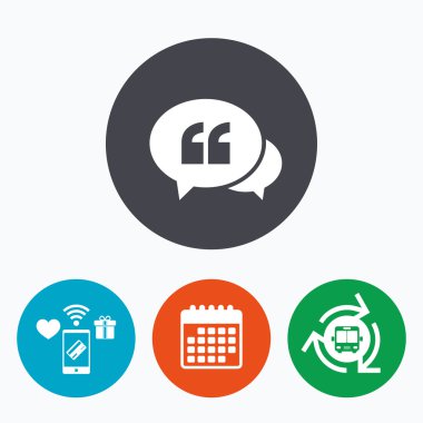 Sohbet alıntı işareti simgesi. Tırnak işareti simgesi.