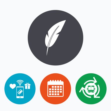 geçiş yumuşatma işareti simgesi. Retro kalem simgesi.