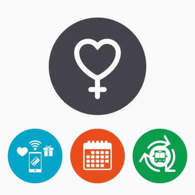 dişi işareti simgesi.  