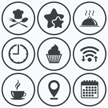 Gıda simgeler. kek cupcake sembolü.  