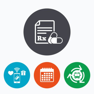 Tıbbi reçete Rx işareti  