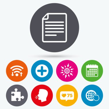 Artı daire ve bulmaca işaretleri.  