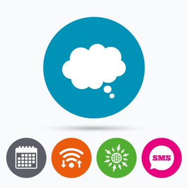 komik konuşma balonu işareti simgesi. sohbet düşünme sembolü