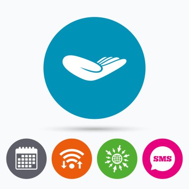 Bağış el işareti simgesi. 