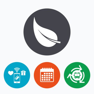 Yaprak işareti simgesi.  