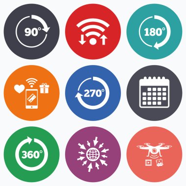 Açısal çember simgeleri. 