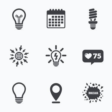 ışık lamba simgeler. 