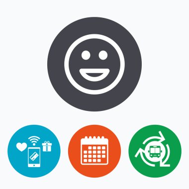 Gülümse İkon. Mutlu yüz sembolü.