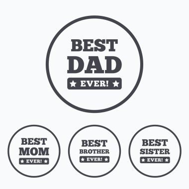 En iyi anne ve baba, kardeş, kardeş simgeler.