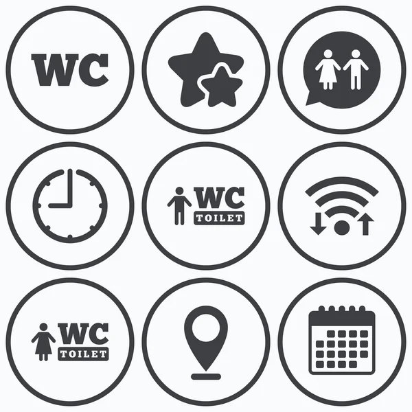 WC inodoro iconos . — Vector de stock