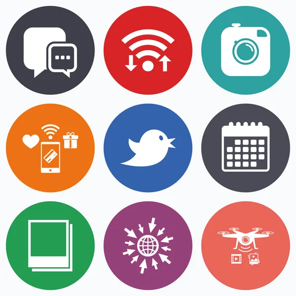 Sosyal medya. Sohbet konuşma balonu.  