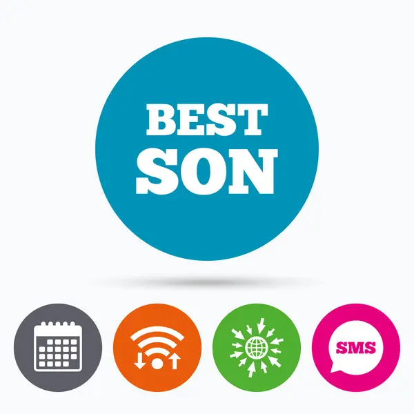 Best son sign icon. Award symbol. — Stock Vector