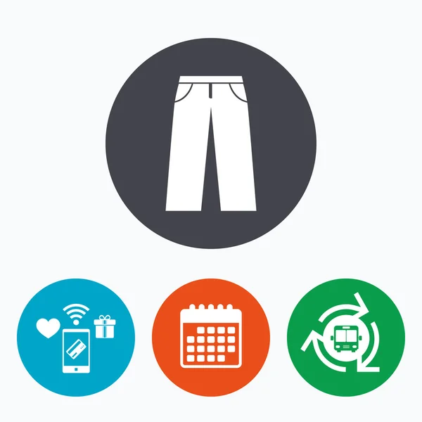 Men's jeans or pants sign — Stok Vektör