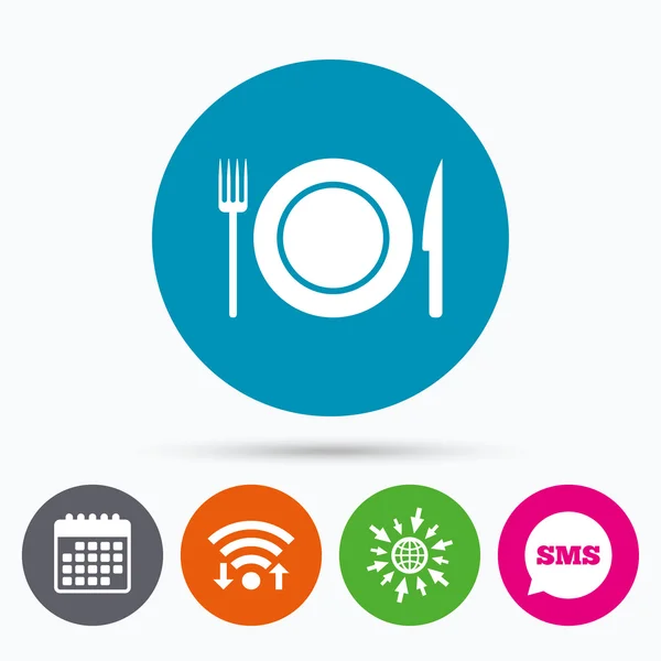 Signo de comida icono . — Vector de stock