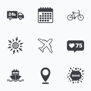 Kargo kamyon, nakliye, Bisiklet. 