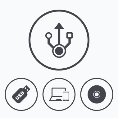 USB birden parlamak götürmek kutsal kişilerin resmi. Defter ya da Laptop pc.