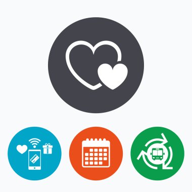 kalp işareti simgesi. aşkın sembolü.