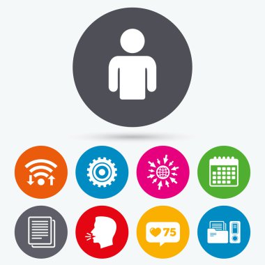 Muhasebe iş akışını simgeler. insan belgeler.