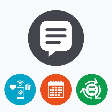 sohbet işareti simgesi.  