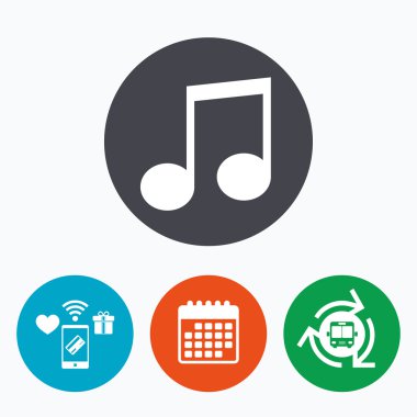 müzik Not işareti simgesi. müzik simgesi.