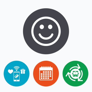 Gülümse İkon. Mutlu yüz sembolü.