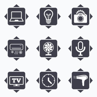 Ev aletleri, aygıt simgelerini. Klima.