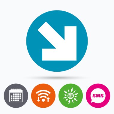 ok işareti simgesi. En yakın düğme. Gezinti simgesi