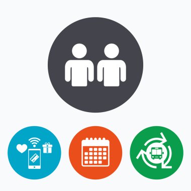 arkadaşlar işareti simgesi.  