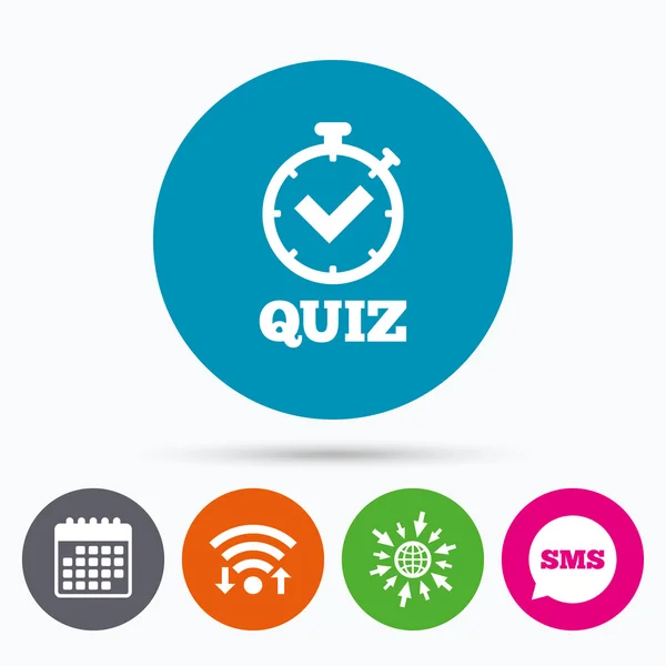 Quiz sign icon. Questions and answers game. — Stock Vector